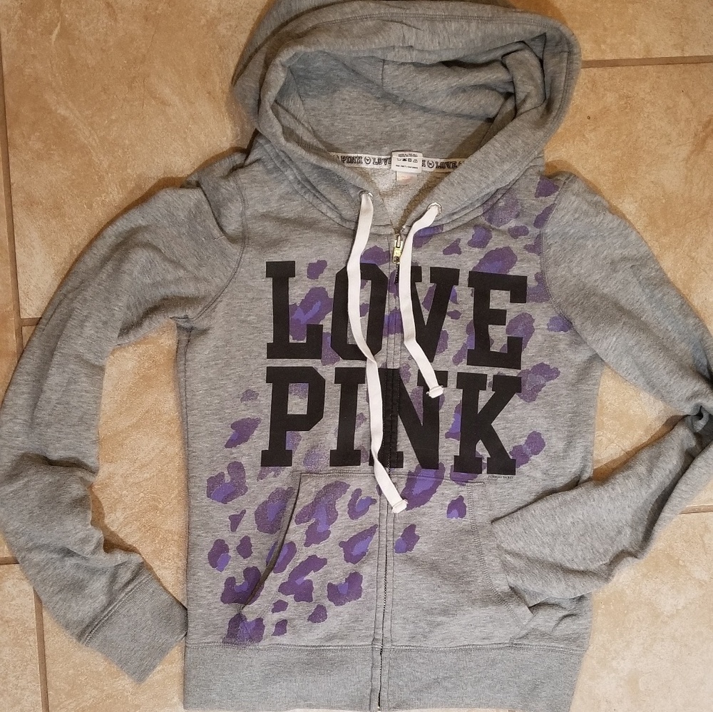 Pink zip up hoodie